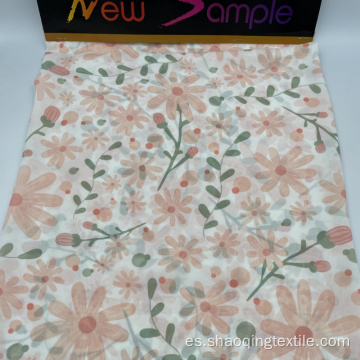 Pure Polyester Softy Flower Impresión Textil de gasa